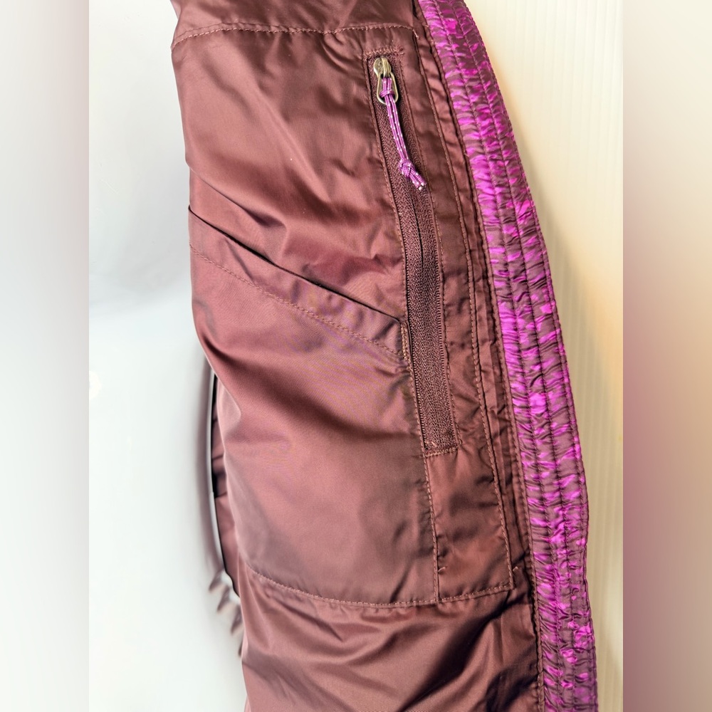 Eddie Bauer EB700 Down Puffer Vest | Purple Ditsy Print - Size Medium | Like New - Picture 3 of 6